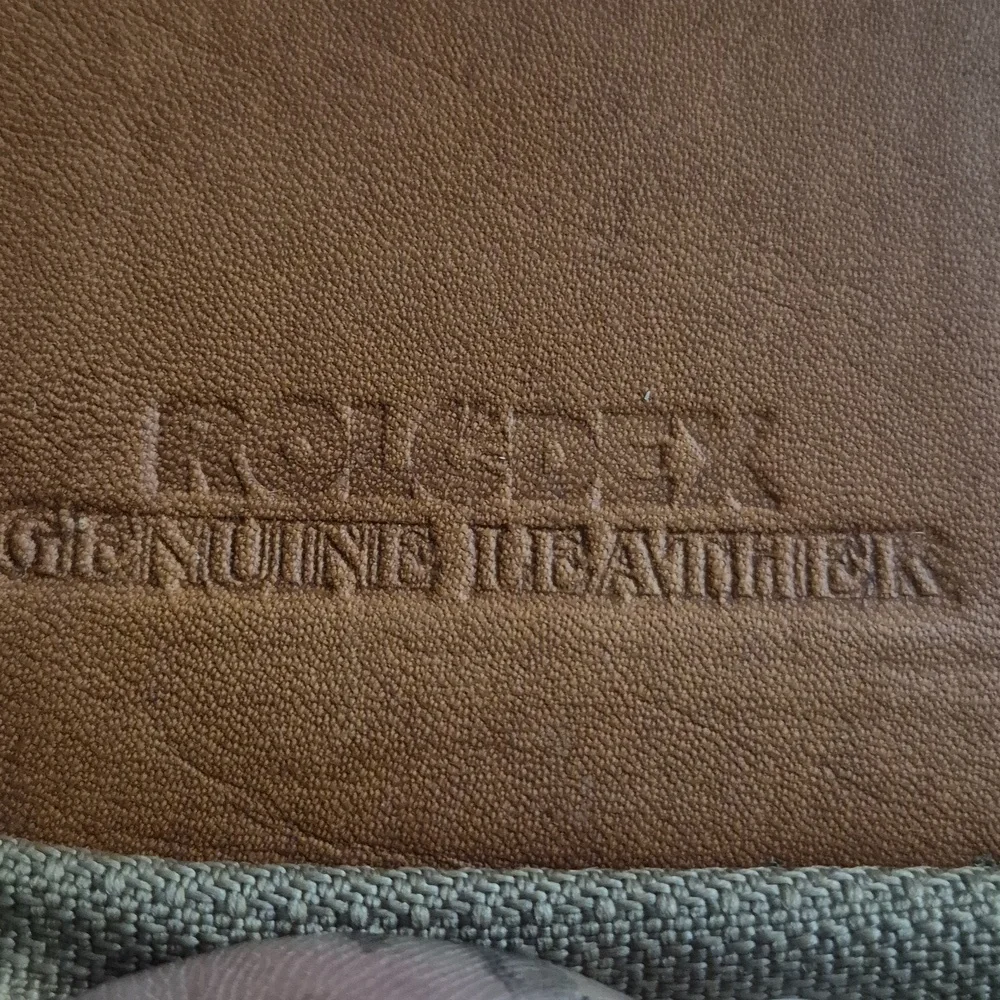 Vintage ROLODEX Zip Around Organizer 90s Saddle Brown leather Planner System
